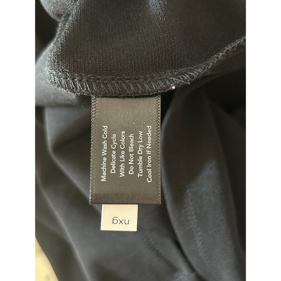 Boston Proper Blouse Women’s Small Black Cold Shoulder Shirt Top Short Sleeve - Picture 5 of 12